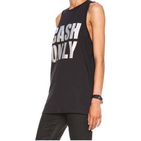 3.1 Phillip Lim Black “Cash Only” Tank Top - Picture 4 of 11